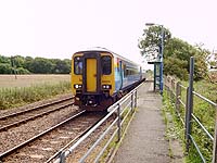 A National Express train calling at Buckenham on a Sunday.  Picture: Chris Wood.